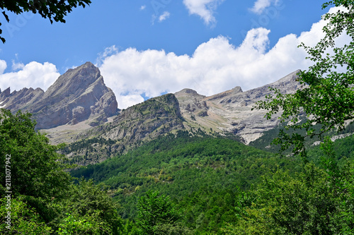 Beautiful Valle de Pineta in the Spanish Pyrenees. 