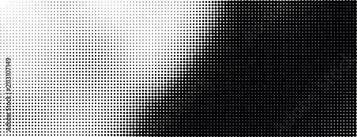 Fotografie Monochrome halftone abstract close‑up gradient dots background with stippling te