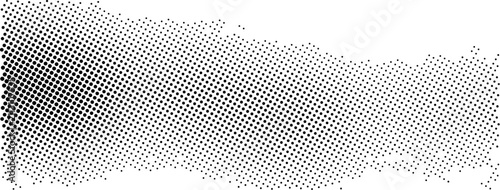 Quadro su tela Monochrome halftone abstract gradient dots background with smooth shading textur