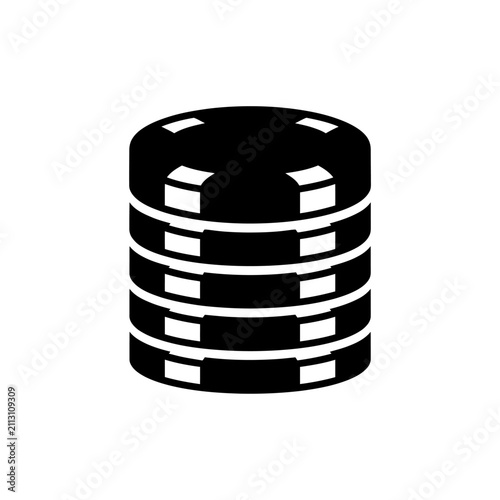 Casino Poker Chip Stack Vector Illustration for Gambling Concept