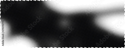Obraz na plátně Monochrome halftone abstract rectangle gradient dots background with dashed bord