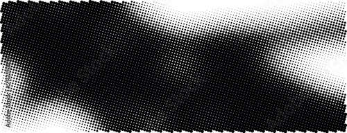 Obraz na plátně Monochrome halftone abstract rectangle gradient dots background with jagged edge