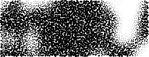 Obraz na plátně Monochrome halftone stereogram abstract random dots background with hidden 3D te