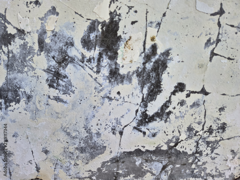 Obraz premium ​Peeling Paint and Cracked Old Damaged Wall Texture Background
