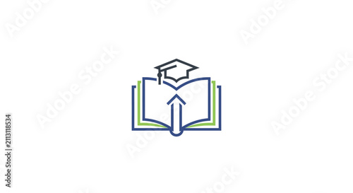 Graduation Cap on Open Book.