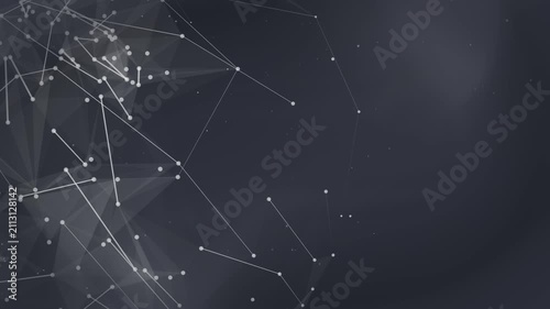 Artificial Intelligence Plexus Network Background with Global Data Connections on Dark Gray Abstract Gradient