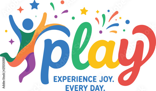 Playful Kids and Family Activity Center Colorful Vector Logo
