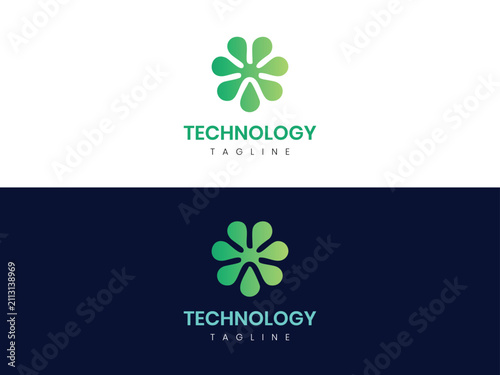 Eco Friendly Flower Modern Logo Vector