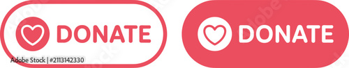 Photography Donate Button and Charity Call-to-Action Icon Set