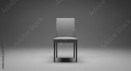 A meticulously rendered contemporary upholstered seating element a single chair designed for refined interior spaces evoking comfort and understated style for home and hospitality settings presented w