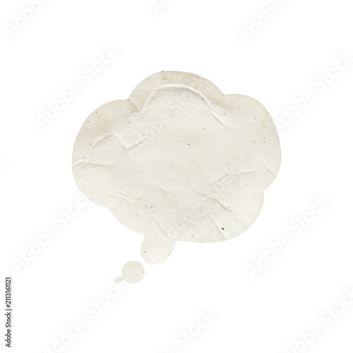 Hand drawn textured speech bubble thought balloon shape