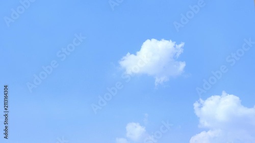Clear Blue Sky with White Clouds Background