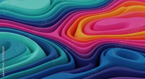 Vibrant Abstract Liquid Layers Forming a Swirling Gradient of Cool and Warm Tones Evoking a Sense of Flow and Dynamic Movement for Digital Artistry and Web Design.