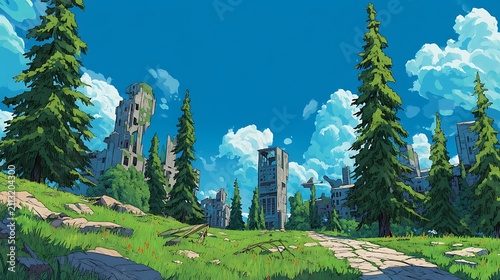 Nature-inspired visual concepts exploring seasons, sustainability, eco lifestyle, and mindfulness through immersive perspectives and diverse artistic styles.