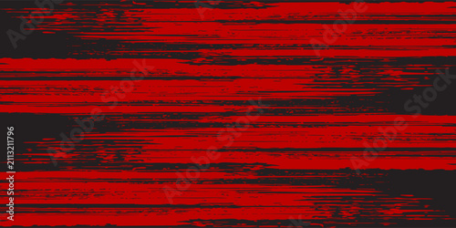 Cuadro en lienzo grunge red brush stroke texture on black background