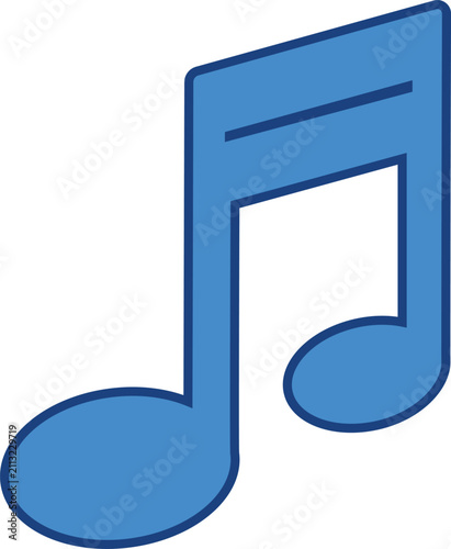 Blue Musical Note Icon