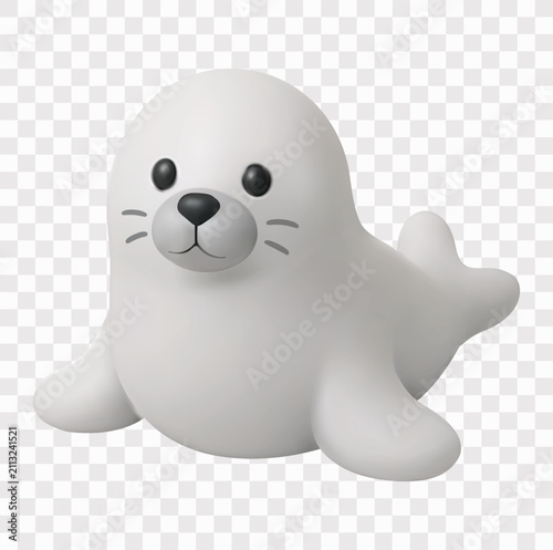 Arctic and Winter Animals Vector Icon Set | 3D icon set | harp seal