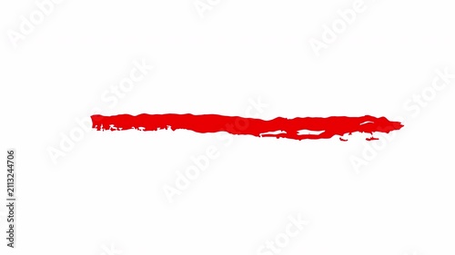 red scribble animation highlight element in white background 4k