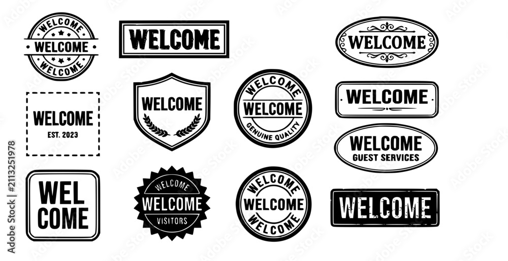 Obraz premium set of vintage labels