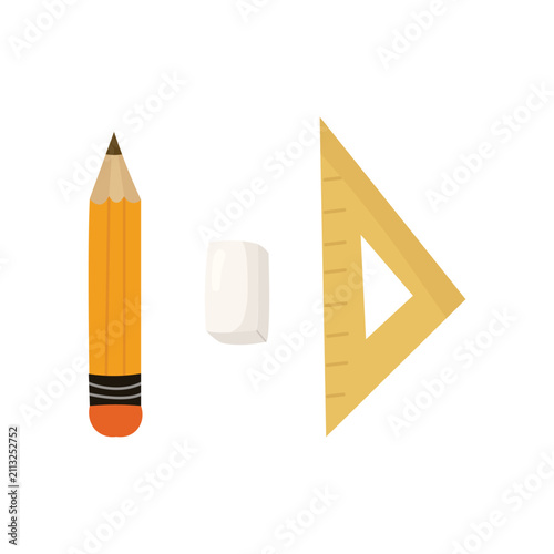 Clean school tools illustration for education, branding, websites, posters, stationery