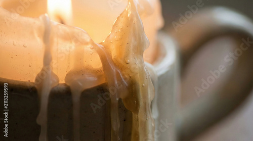 Melting candle