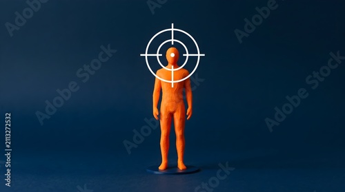 Target on orange human figure
