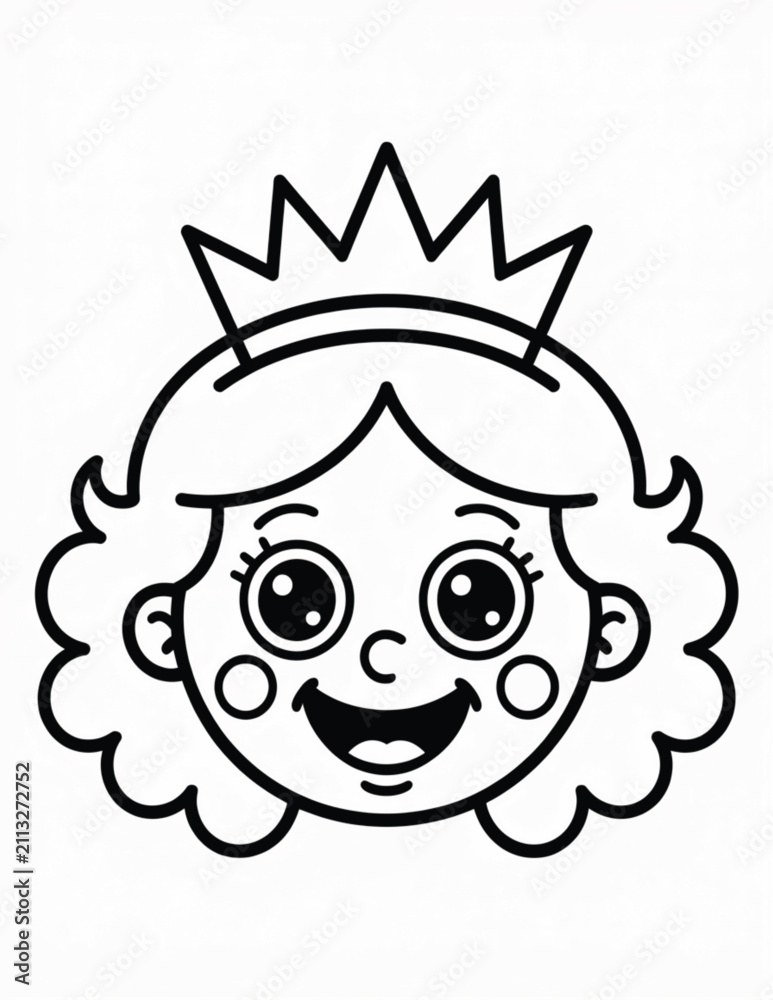 Fototapeta premium Funny Faces Coloring Book