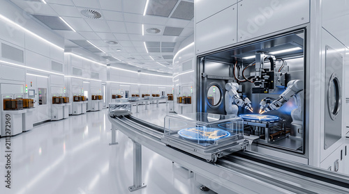 Advanced Semiconductor Research Campus with AI Powered Microchip Manufacturing