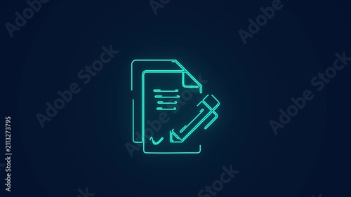 digital signature electronic document signing secure contract authentication animation