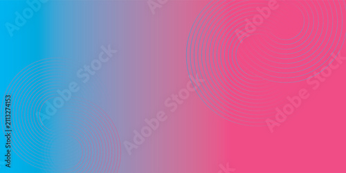 Quadro su tela A bright, modern web banner background featuring a blend of soothing sky-blue gradients on the left and vibrant pink on the right