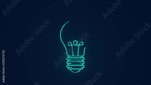 creative idea innovation brainstorming light bulb business solution animation