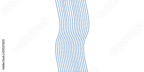 Konstfotografi dotted wave line pattern light blue halftone undulate net