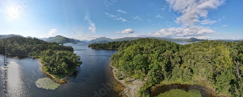 Canvastavla The Narrows between Inchtavannach and Inchconachan (Wallaby Island), Loch Lomond