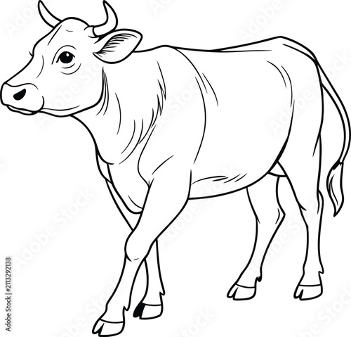 Standing Cow Silhouette
