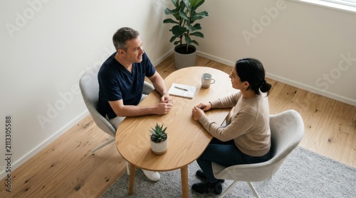 Meaningful Discussion At A Modern Table Meeting Discussion