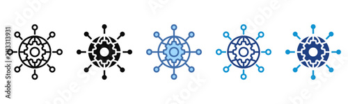 External Factors icon set multiple style collection