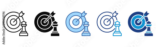 Strategic Focus icon set multiple style collection