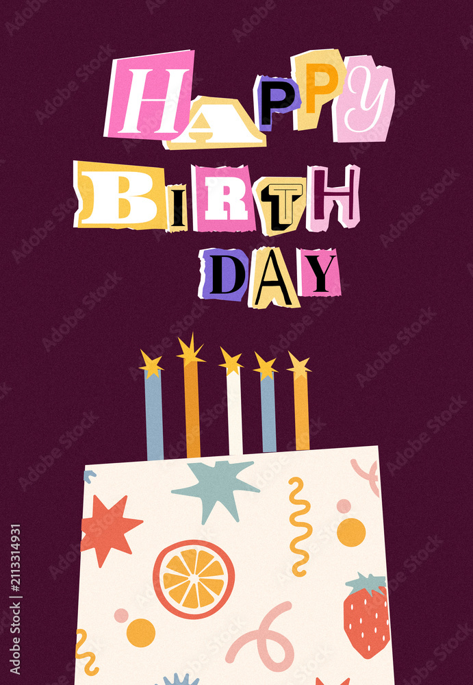 Obraz premium Celebrating a happy birthday with decorations and a cake at a party for a friend