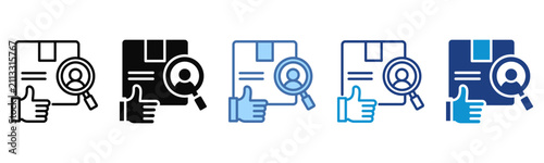 Vendor Evaluation icon set multiple style collection