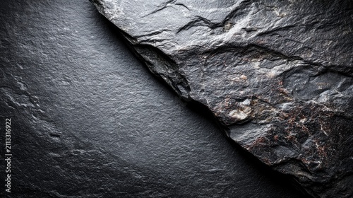 Black soapstone texture, dark smooth stone with subtle grey talc veining, matte finish surface, natural material background 