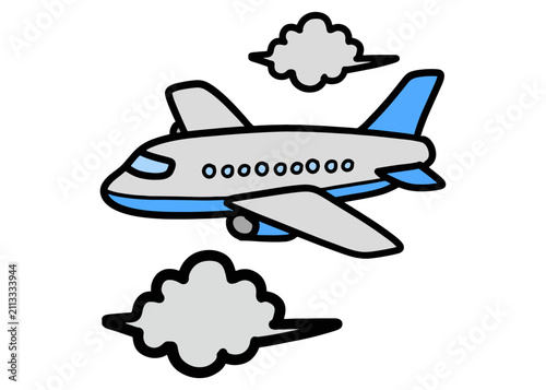 Commercial Airplane Cartoon