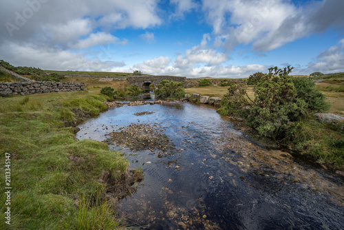 Pretty little stone bridge over Cherry Brook on Dartmoor