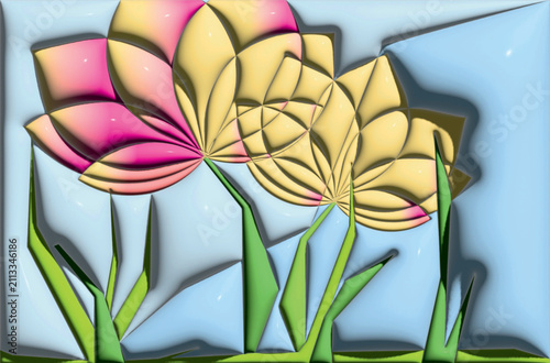 abstract flowers