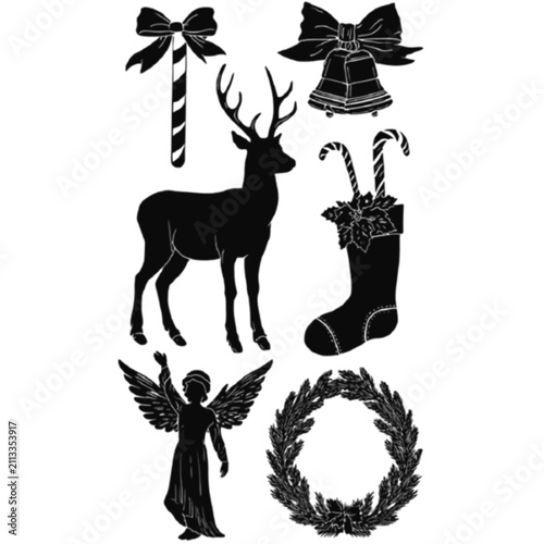 Merry Christmas - Holiday Silhouette Bundle
