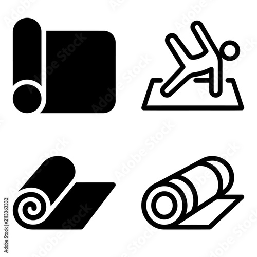 Yoga Mat and Accessories for Fitness and Exercise Routines.