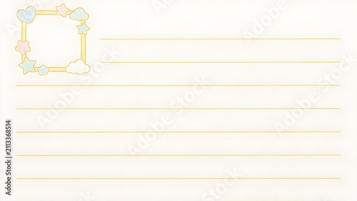 편지지 줄노트 감성 메모장 다이어리 속지 Stationery Lined-Note Emotion Notepad Diary Inside-Paper