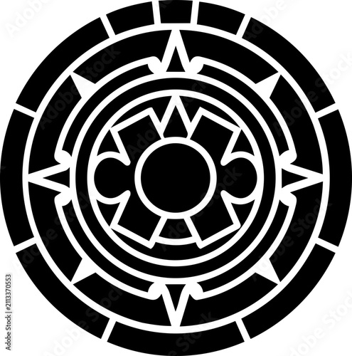 Mayan Aztec Totem Sun Symbol