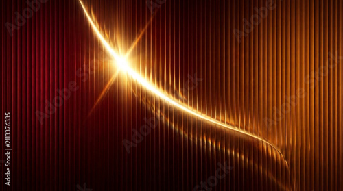Glowing golden light streaks across a dark red and brown fluted background, symbolizing luxury, achievement, and spotlight moments, perfect for awards or exclusive events.