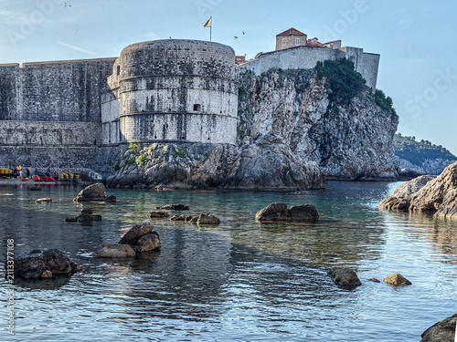 Majestic Bokar Fortress overlooking the Adriatic Sea, symbolizing historical endurance and timeless coastal Mediterranean defense