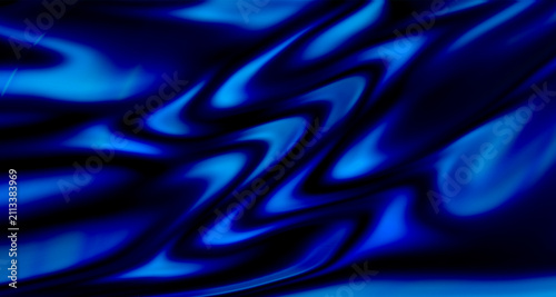 Abstract liquid waves in blue and black colors, smooth elegant and wavy background, smooth transition, liquid metal art.